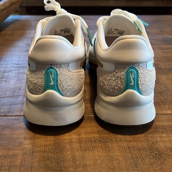 Nike Air Zoom Infinity Tour Golf sneakers sail tan, teal. New - Picture 4 of 4